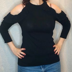 Roi silk and cashmere off the shoulder top